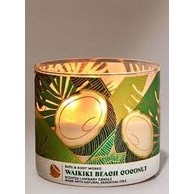 Nến thơm 3 bấc bath & body work- waikiki beach coconut