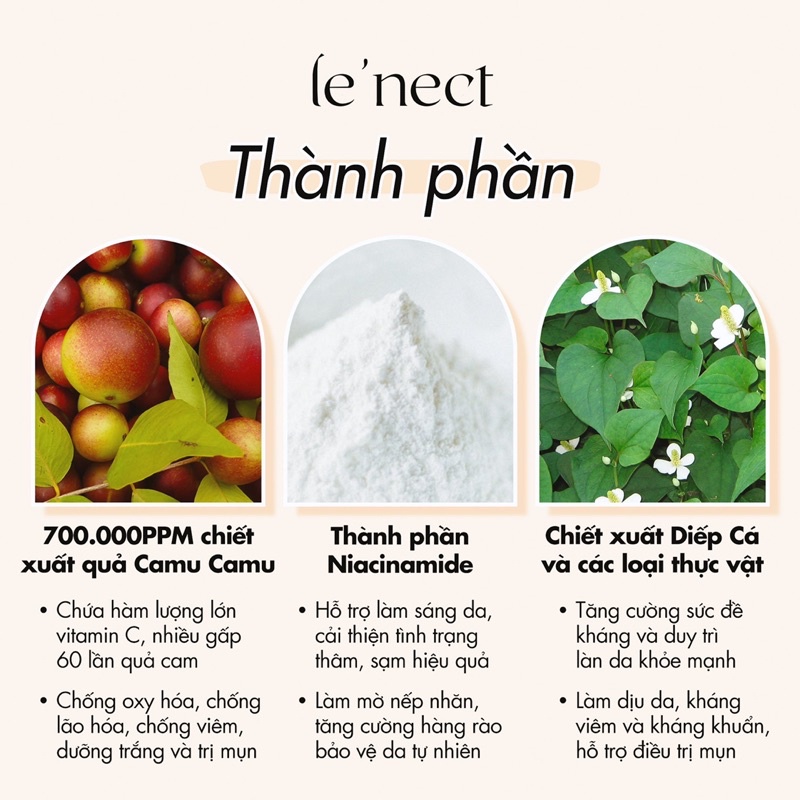 Nước cân bằng LENECT Be'Balance Camu Camu Cell Toner + Bông tẩy trang Le'nect Self Skin Pad