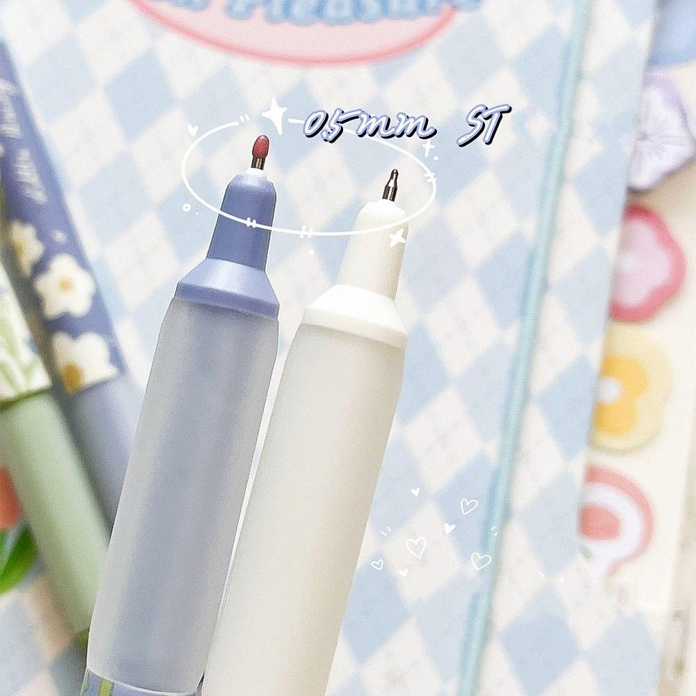 Bộ 4 Bút Mực Gel Ngòi 0.5mm In Họa Tiết Hoa Cúc Xinh Xắn
