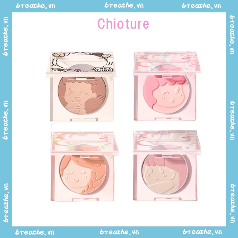 Phấn má hồng Chioture Bảng phấn mắt Chất lì lì, dễ lên màu, tinh tế không lem, dễ sử dụng cho phái đẹp