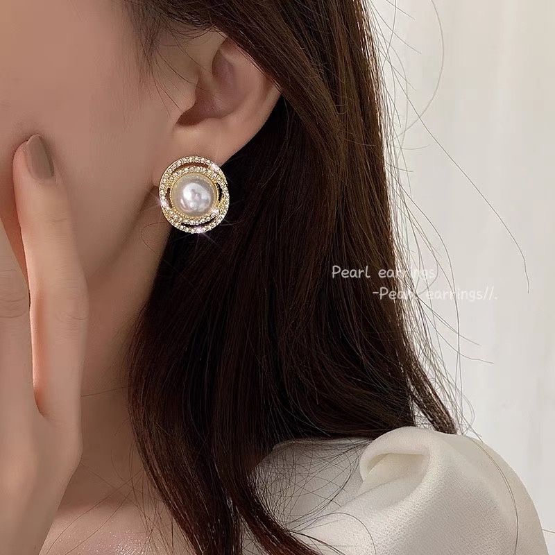 MOCHASHUKhuyên tai tùy chọn đính ngọc trai giả thời trang sang trọng