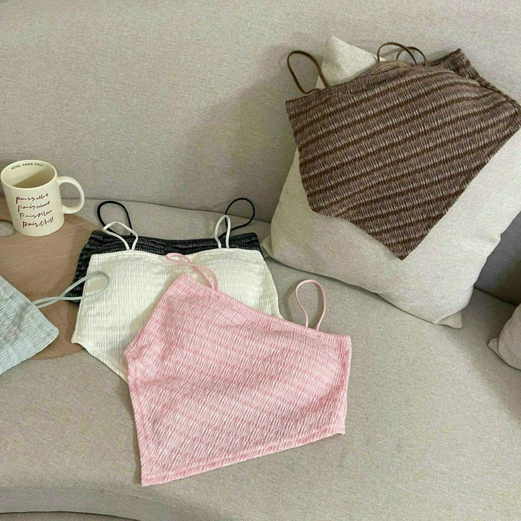 Áo 2 dây bra nhọn tà có mút ngực cực hot cho mùa hè , chất thun xốp co giãn tốt