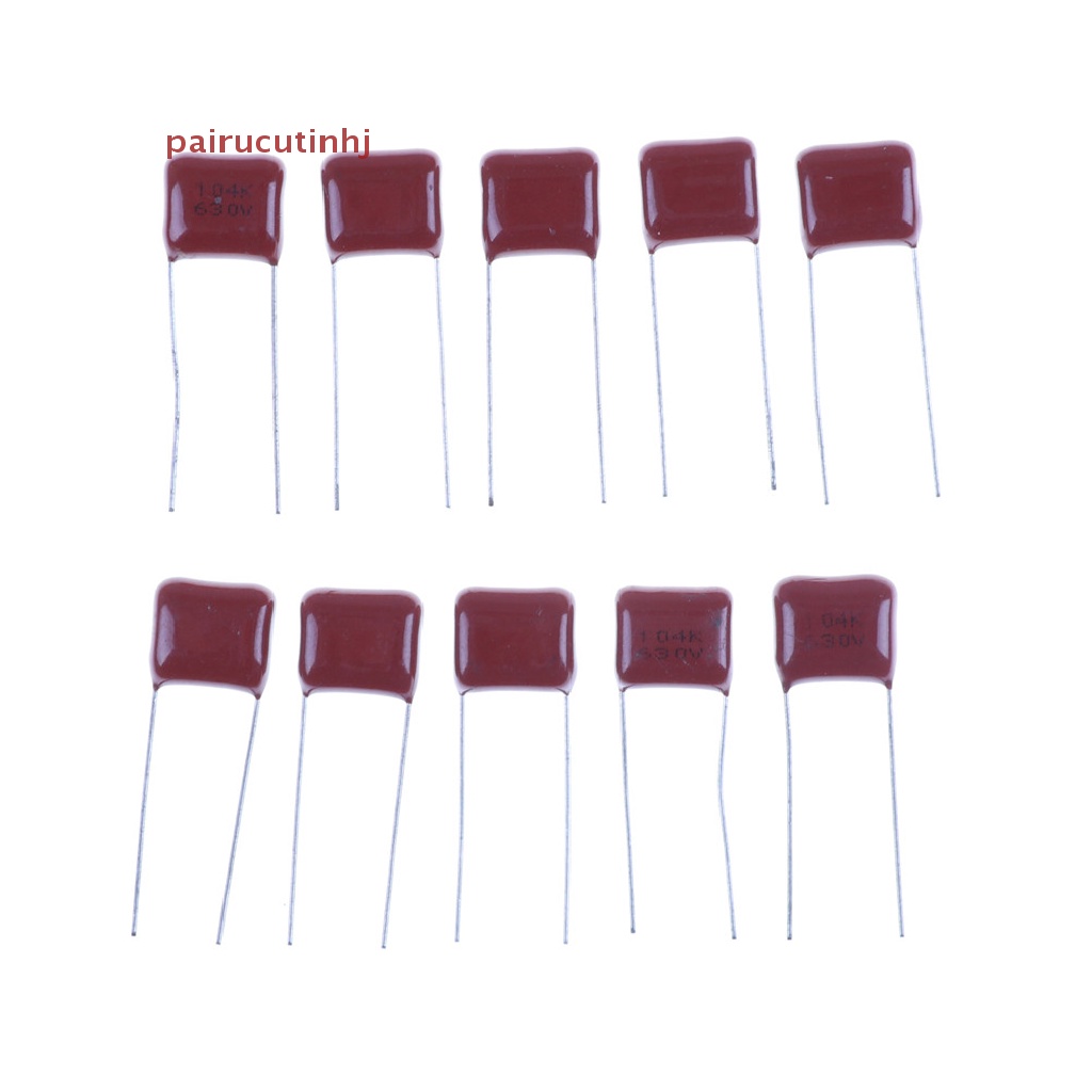 Set 10 Tụ Điện CBB 104J 630V 100NF 0.1UF P10mm Chuyên Dụng