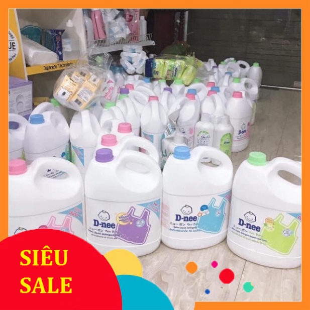 Nước giặt dnee can 3 lít ( màu tím/xanh dương/hồng/xanh lá/trắng ) chính hãng