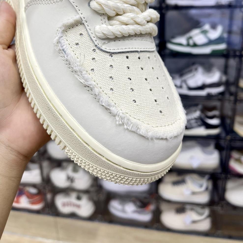 Giày_Nike Air Force 1 Thổ Cẩm, AF1 Dây Thừng Đế Air hàng cao cấp nhất Full Box Bill