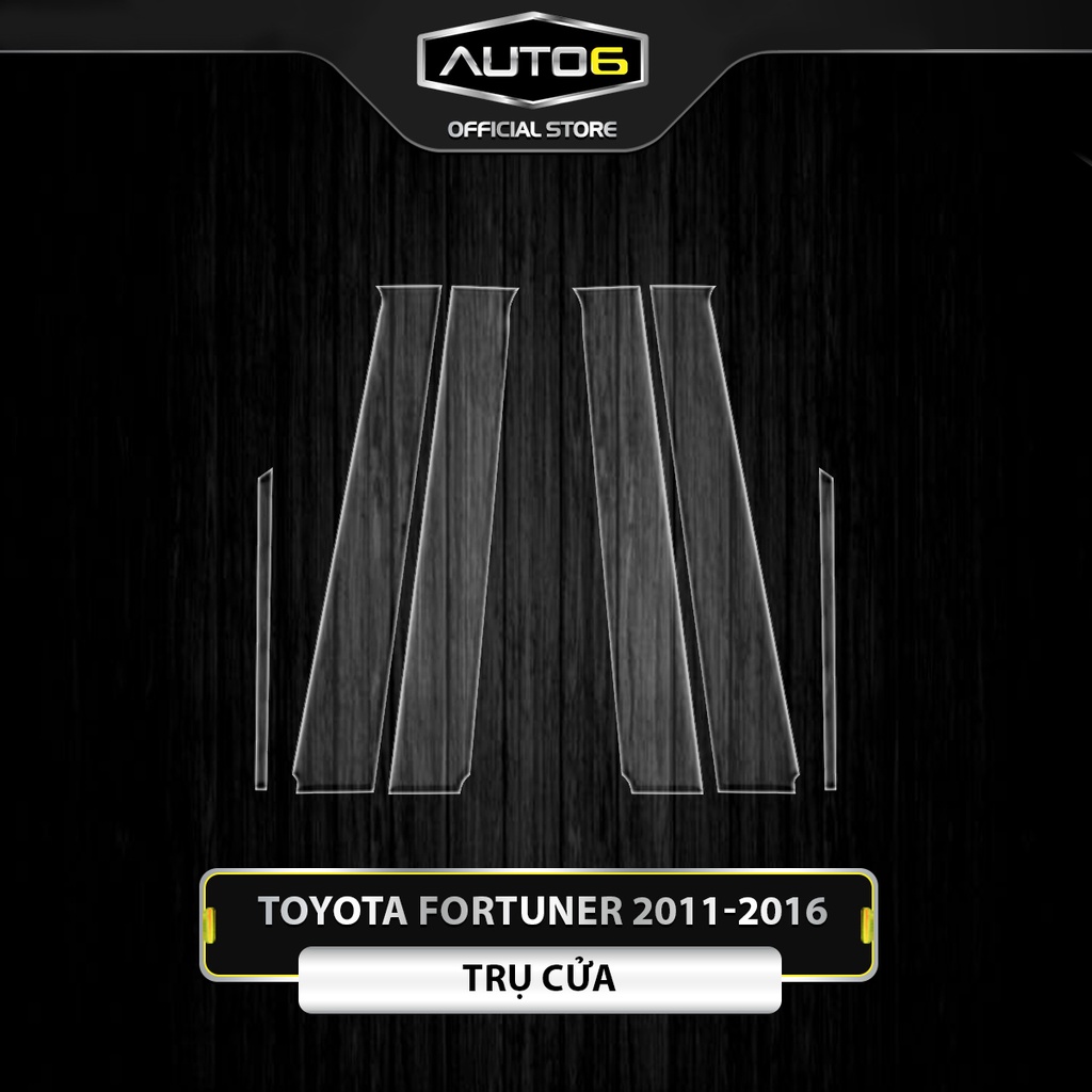 TOYOTA FORTUNER 2011-2023: Phim PPF dán TRỤ CỬA - AUTO6- chống xước, che phủ đi các vết xước cũ hiệu qủa