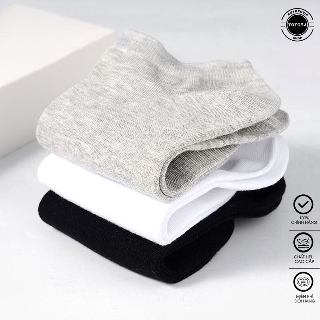 Tất nam TOTOSA 4 màu trơn chất cotton mềm thoáng TCN01 - Totosa