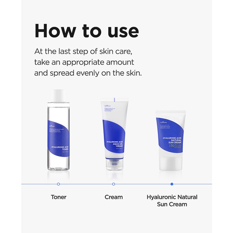 Kem chống nắng tự nhiên Istree Hyaluronic Acid suncream 50ml