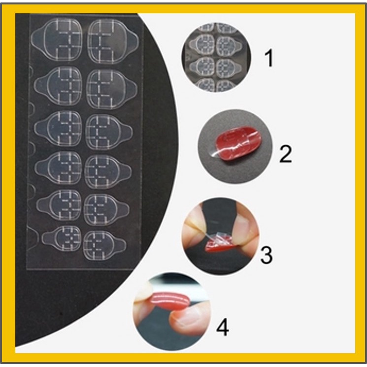 Bộ 24 Sticker Dán Móng Tay Chân Bằng Silicon