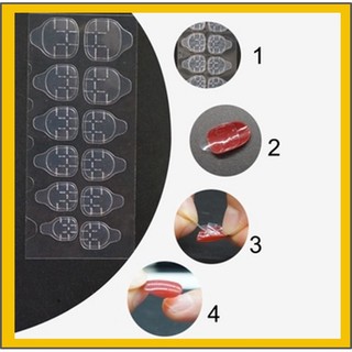 Bộ 24 sticker dán móng tay chân bằng silicon