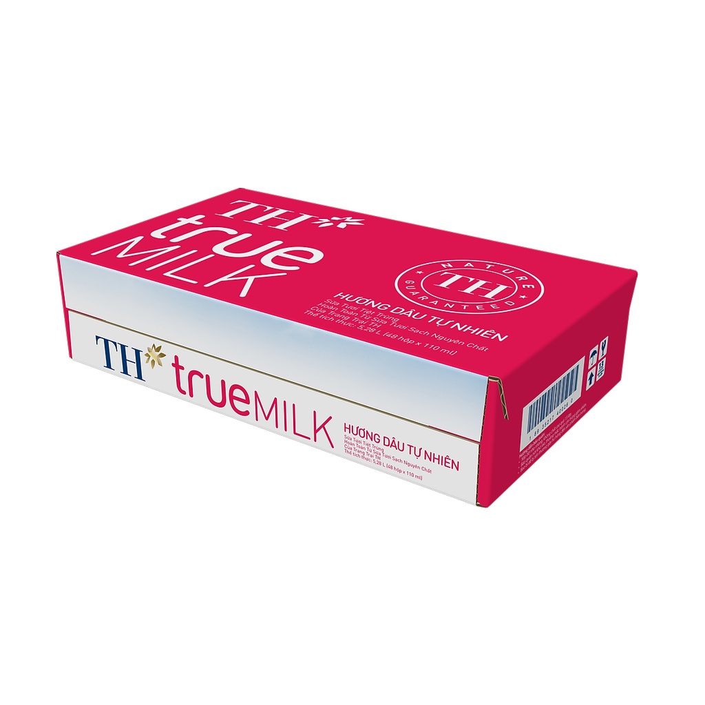 Thùng 48 hộp sữa tươi tiệt trùng hương dâu tự nhiên TH True Milk 110ml