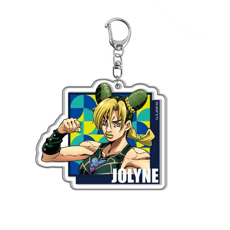 Móc Chìa Khóa Bằng Acrylic Họa Tiết Hoạt Hình JoJo Bizarre Adventure
