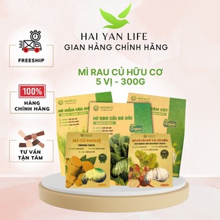 Mì rau củ Anpaso, organic, eat clean giảm cân, ăn chay, thực dưỡng, bổ sung vitamin, chất xơ 5 vị 300gram