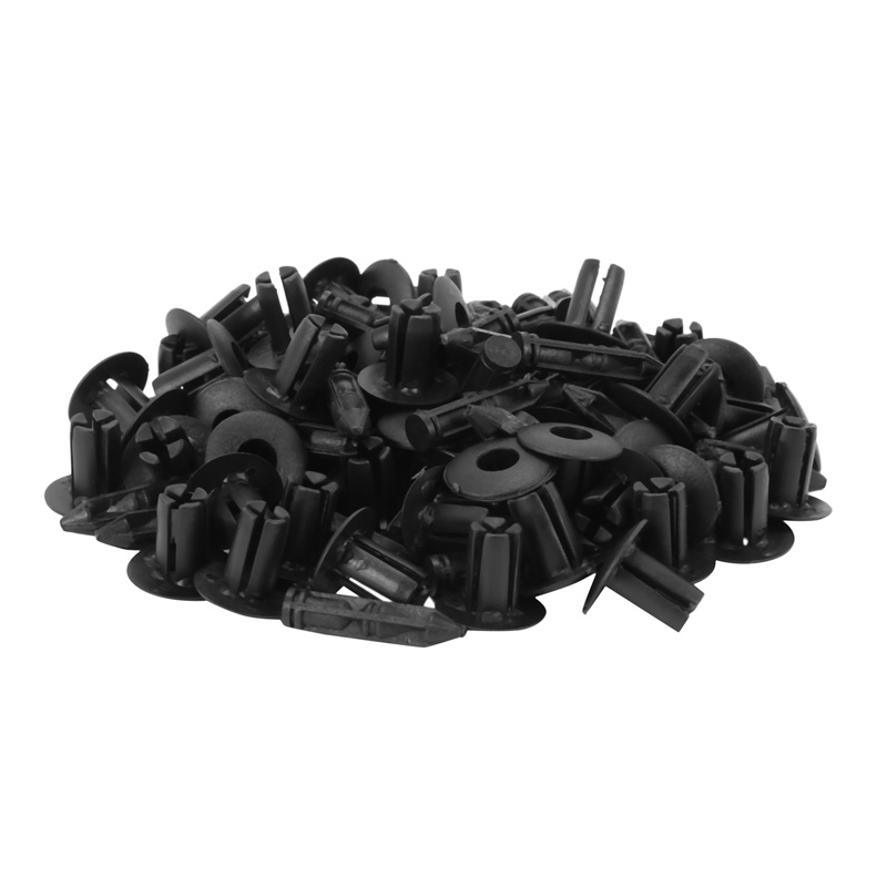 Set 50 Đinh Tán Nhựa 6mm Chuyên Dụng Cho Xe honda yamaha Đen