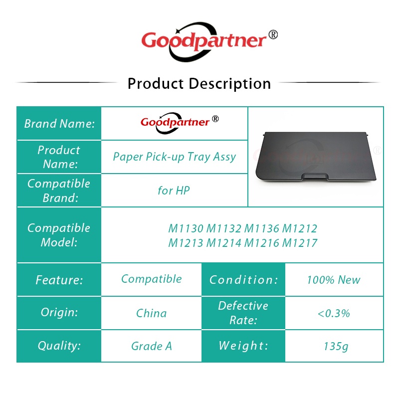 Khay Đầu Vào Bằng Giấy RM1-7728 - 000 Cho HP M1130 M1132 M1136 M1212 M1212nf M1213 M1213NF M1214 M1214nfh M1214nfh M1216 M1216nfh 1132