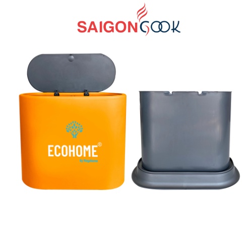 Thùng Rác Elip 10L Ecohome Saigoncook tiện lợi cho không gian hẹp, Thùng Rác thông minh