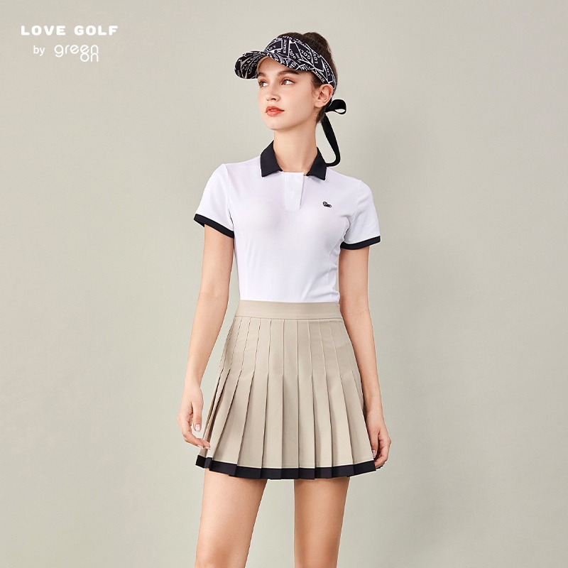 Bộ Trang Phục Đánh golf Áo Tay Ngắn Phối Chân Váy Ngắn Thoáng Khí Thời Trang Cho Nữ Lg LG2186