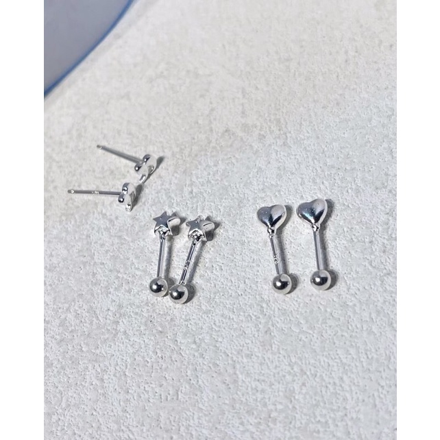 Bông tai sao, tim chốt bi, dấu phẩy 30% bạc