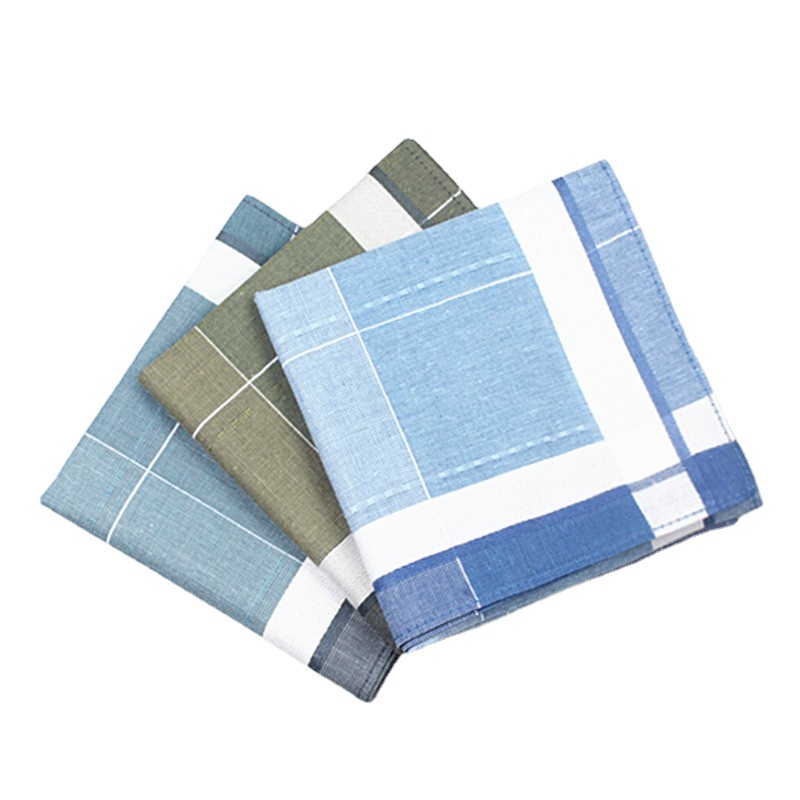 Set 3 Khăn Tay Bỏ Túi Mềm Mại Thấm Hút Mồ Hôi Cho Nam