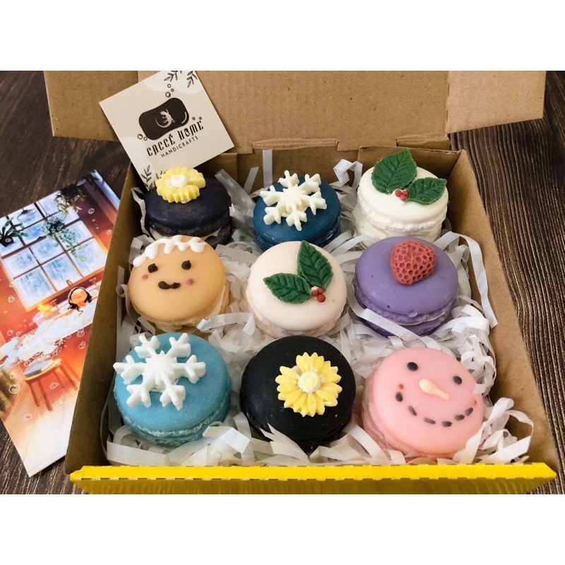 Xà phòng tắm handmade thiên nhiên hình bánh Macaron, quà tặng handmade thiên nhiên Caccé Home