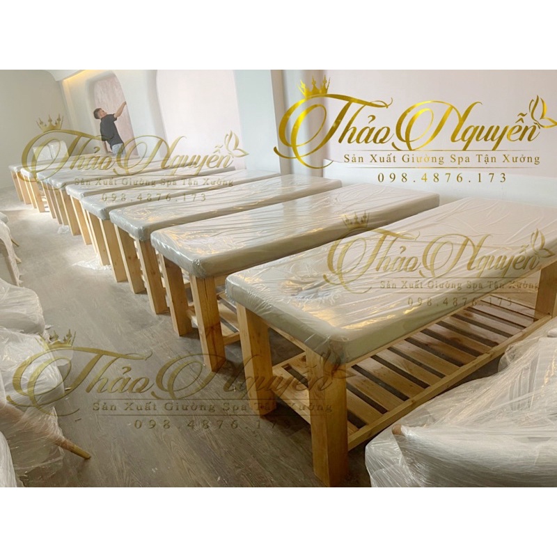 Giường Spa Massage Chân gỗ