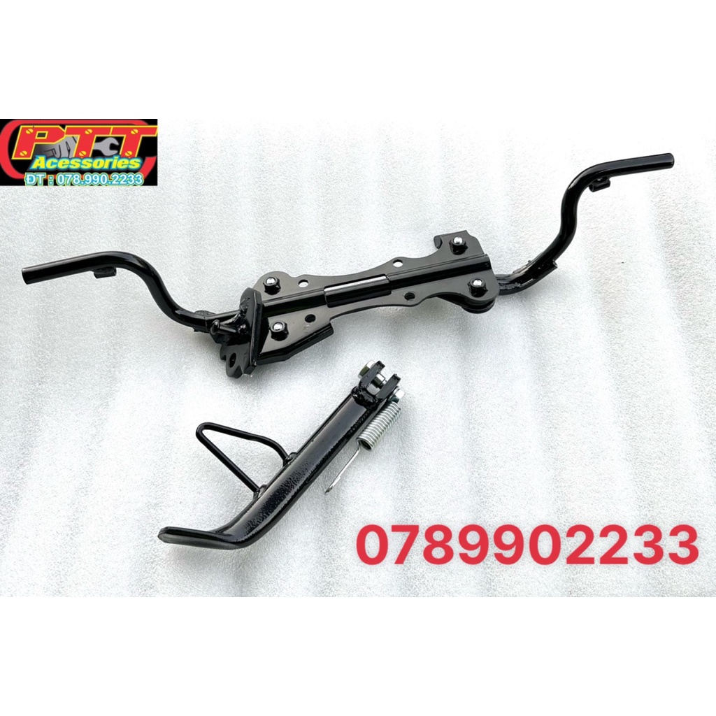 BỘ GÁC CHÂN TRƯỚC  VÀ CHỐNG NGANG 2 TẦNG  XE FUTURE 1 - DREAM - WAVE 110