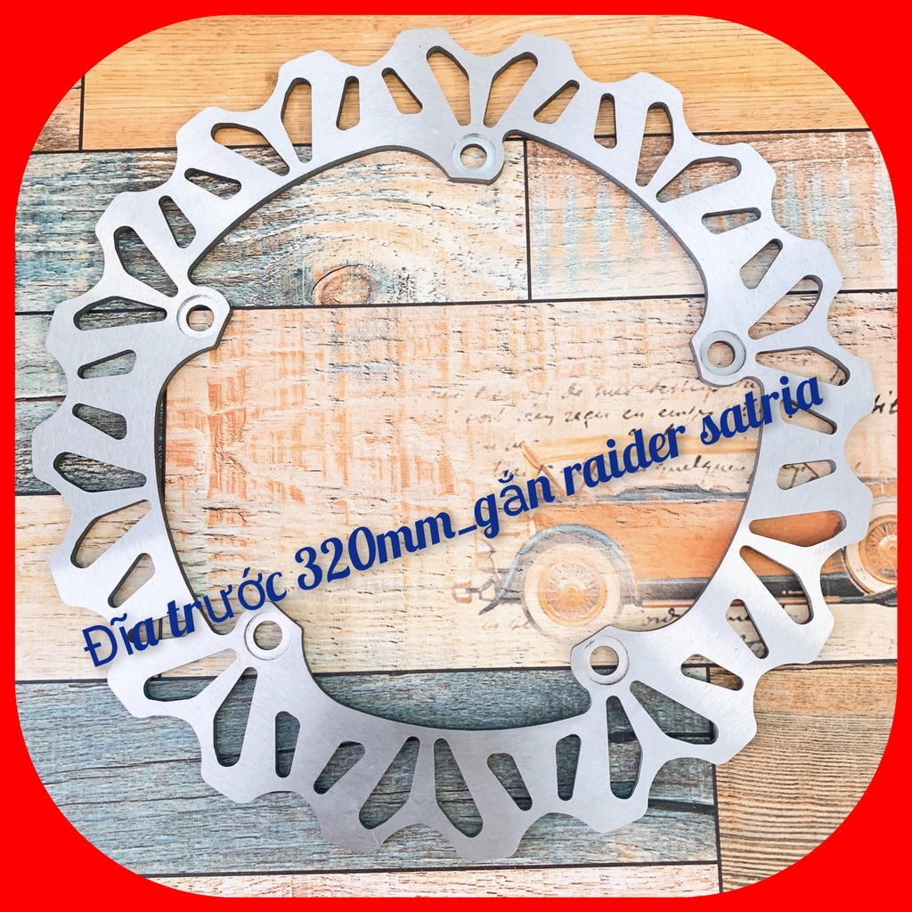 Đĩa trước satria/raider_đĩa phay dày 3.5mm, size 320mm