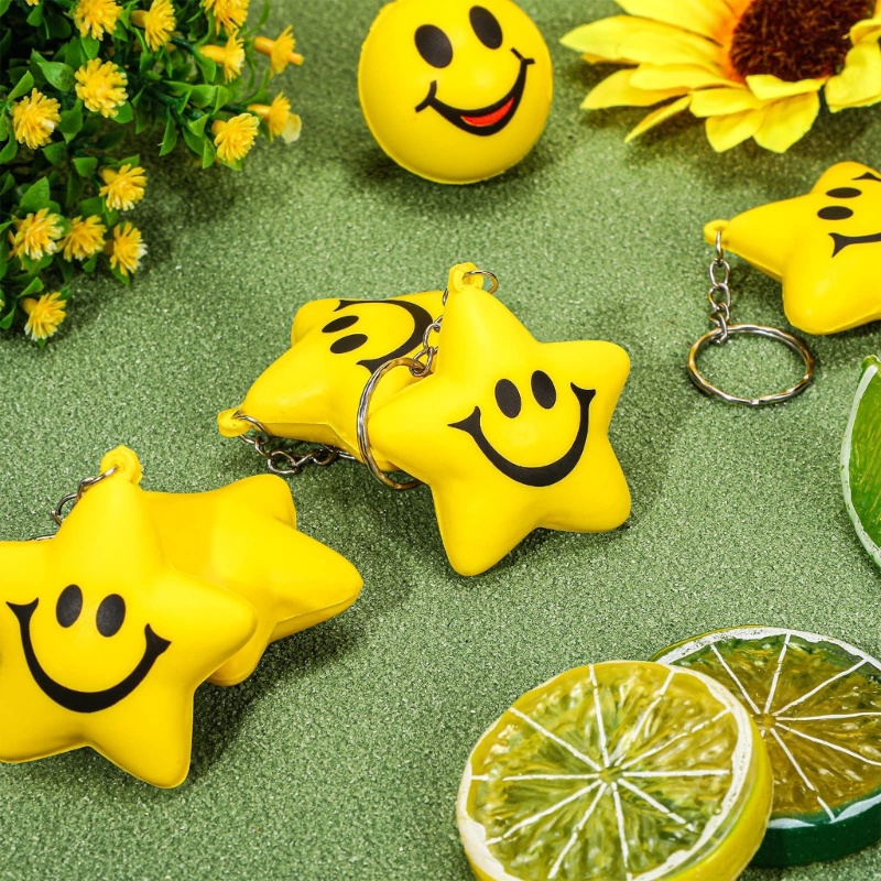 Móc Khóa Xe Hơi Chất Liệu PU Hình Ngôi Sao Cho Nữ