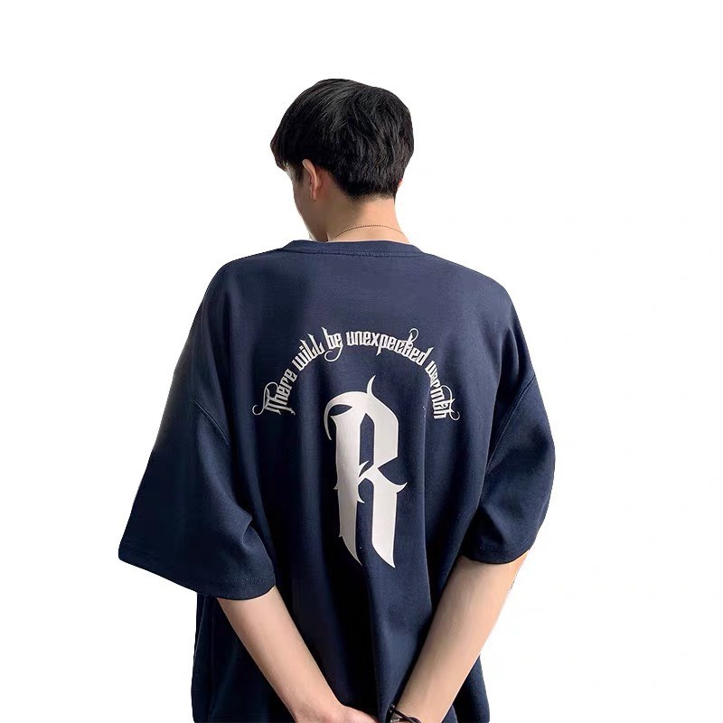 Áo cộc tay nam nữ - Chữ R- là điểm nhấn, chất cotton, Ulzagshop