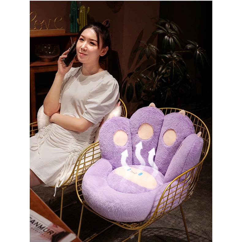 Munroe Đệm Ngồi Dày Dặn Mềm Mại Hình Móng Vuốt Mèo Dễ Thương Dành Cho Văn Phòng / Phòng Khách