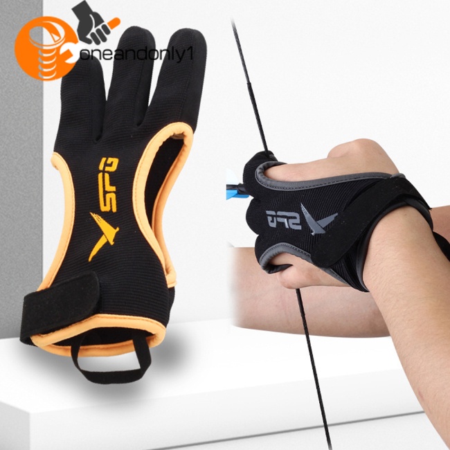 Găng Tay Bắn Cung 3 Ngón Chống Trượt Có Thể Điều Chỉnh