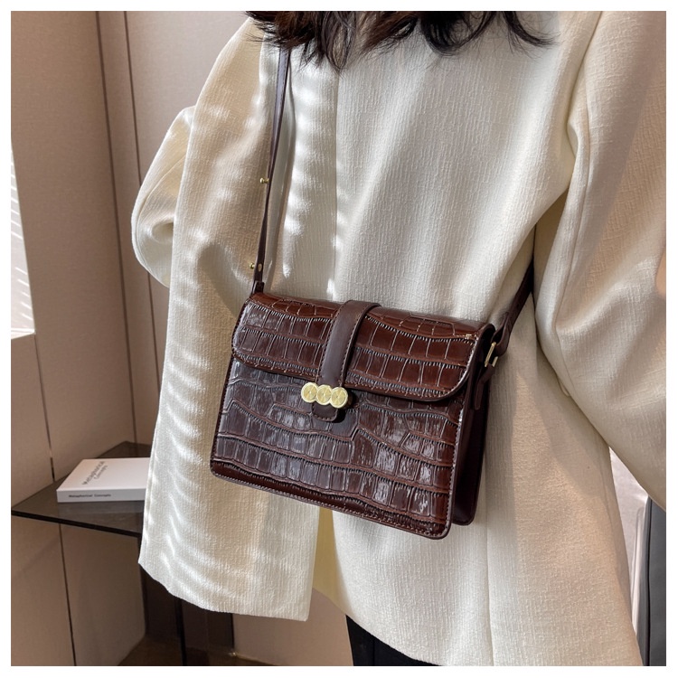 Túi Đeo JASMIN NOIR Chéo Vai Họa Tiết Da Cá Sấu Thời Trang Sành Điệu Cho Nữ