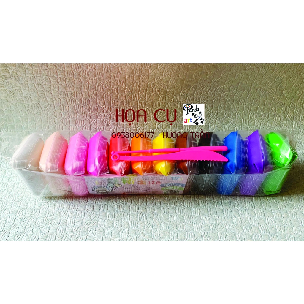 Đất sét tự khô siêu nhẹ loại to_12/24/36 màu tặng kèm dụng cụ
