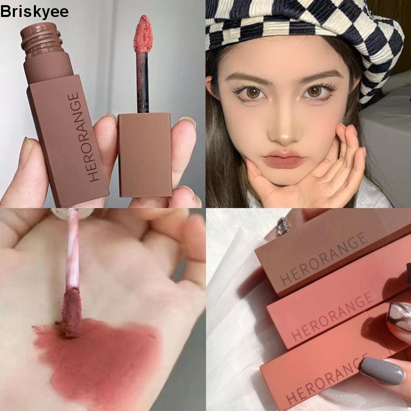 💋Son môi Herorange màu nhung lì mềm mại chống thấm nước lâu trôi nội địa trung