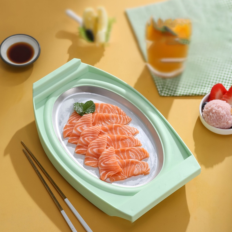 KAIMEIDI Máy làm đá chiên sữa chua máy làm kem chiên tự chế không cần cắm điện