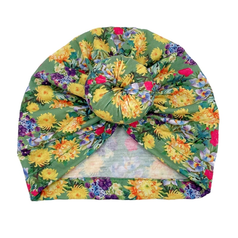 Mũ Trùm Đầu Họa Tiết Hoa Phong Cách Ấn Độ Cho Bé Sơ Sinh 0-12 Tháng Tuổi