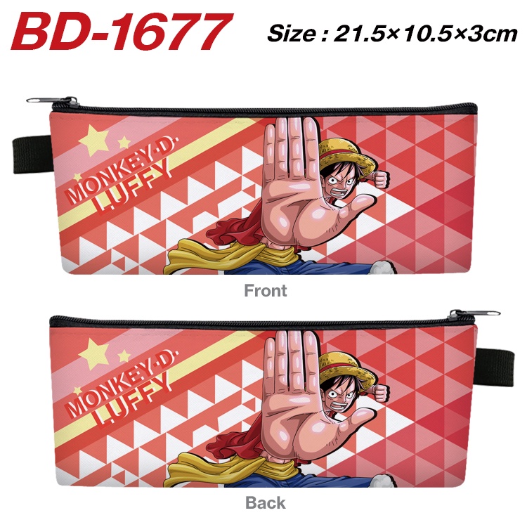 Túi Đựng Bút Bằng Da PU In Hoạt Hình One Piece Cỡ Nhỏ Dễ Thương Cho Bé