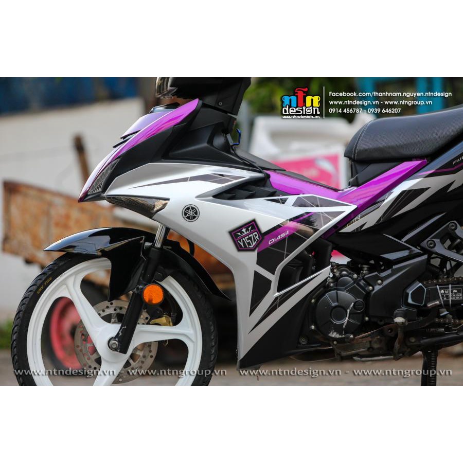 Tem rời Y15ZR tím cho Exciter 150 bạc đen - màu mới siêu hot 2023