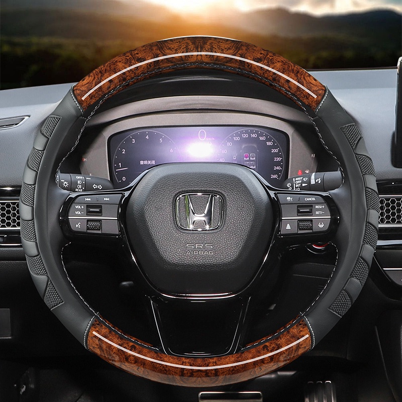 Bọc Vô Lăng Xe Hơi Vân Gỗ Cho Honda CRV 2017-2022 2023 Clarity 2016-2018 Civic10th 2016-2022