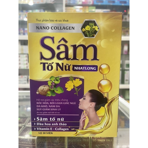 Sâm Tố Nữ Nhất Long - 30 viên - hỗ trợ giảm các triệu chứng bốc hỏa, rối loạn giấc ngủ, da khô, nám, suy giảm sinh lý