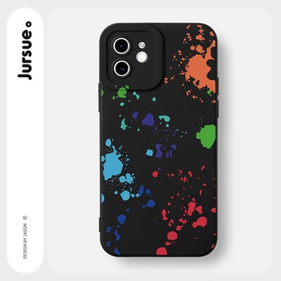 Ốp lưng JURSUE mềm chống bẩn hình độc lạ ngầu đen Cho iPhone 17 16 15 14 13 12 11 Pro Max SE 2020 X XR XS ip 8 7 Plus Y2908