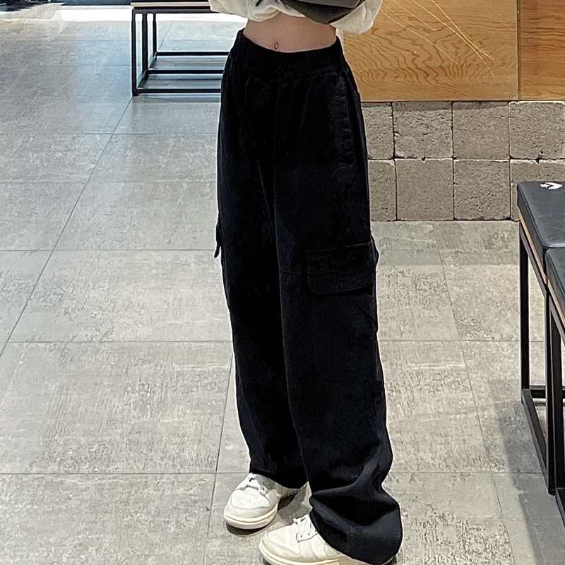 Quần dài SUXI lưng cao ống rộng thời trang mùa xuân dành cho nữ