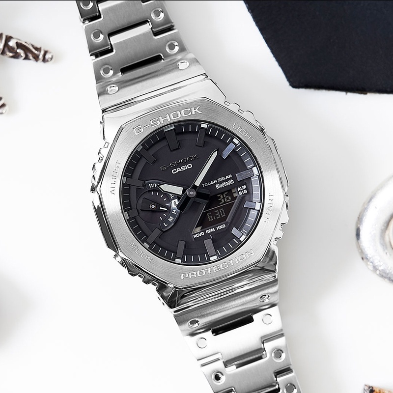 Đồng Hồ Kim Loại Năng Lượng Mặt Trời Casio G-SHOCK GM-B2100D-1 Cho Nam Giới