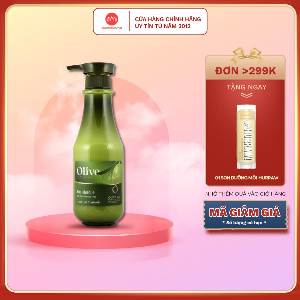 Mặt Nạ Ủ Tóc Hư Tổn Spa Pharma Frulatte Olive Hair Masque For Dry &amp; Damaged Hair 500ml