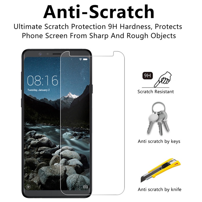 Kính Cường Lực 9H Bảo Vệ Màn Hình Cho Samsung Galaxy A7 2018 A750 A6 A8 Plus A9 Star Lite Pro 2016