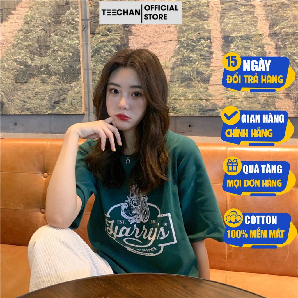 Áo Thun Unisex Nam Nữ TN301 TEECHAN Form Rộng Phông Tay Lỡ Basic Cotton Thoáng Mát