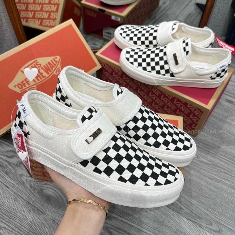 Giày thể thao sneaker Vans old ship on vans lười caro dán bản cao cấp full bill+full box bản 1:1 HOT nhất 2023