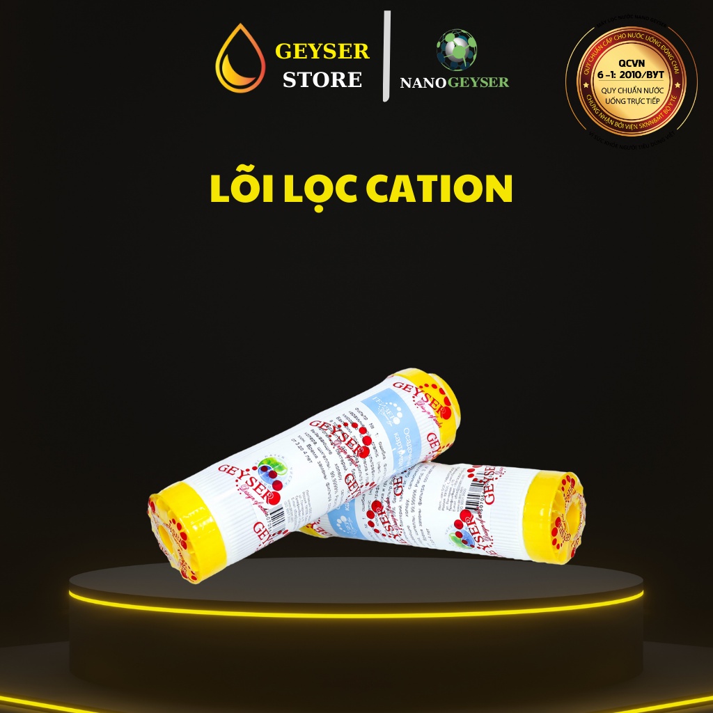 Bộ lõi lọc nước 123 máy Nano Lõi ARAGON , CARBON , CATION Nano Geyser - Hàng chính hãng