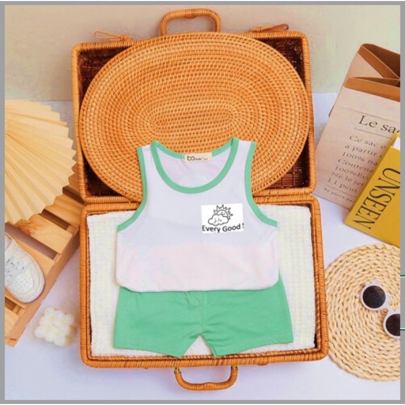 Bộ Ba lỗ sát nách cho bé trai bé gái chất Thun lạnh Minky xuất dư giá tại xưởng