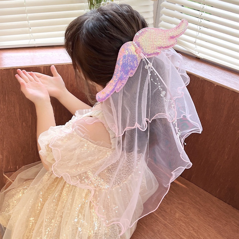 Planet Kẹp Tóc Hình Đôi Cánh Dễ Thương Phong Cách Hàn Quốc Cho Bé Gái